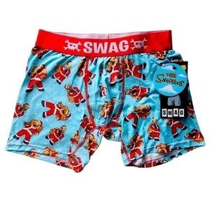 Homer Simpson Santa Novelty Boxer Brief mens XL 40-42” New With tags AR342